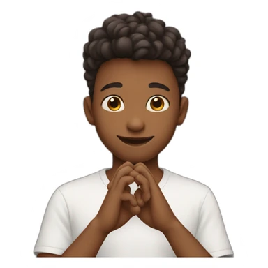 Boy heart hands sticker