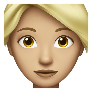 Dark blonde hair woman with green eyes  sticker