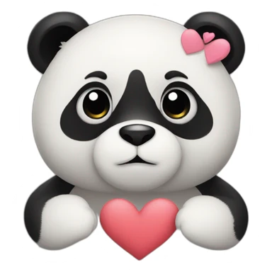 A panda saying I love you sticker