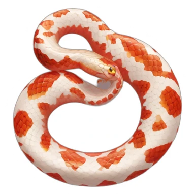 red cute cornsnake sticker