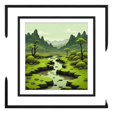 Green-brown-muddy-mossy-dusky-dull-aesthetic-scenic-scenery-Decoration sticker