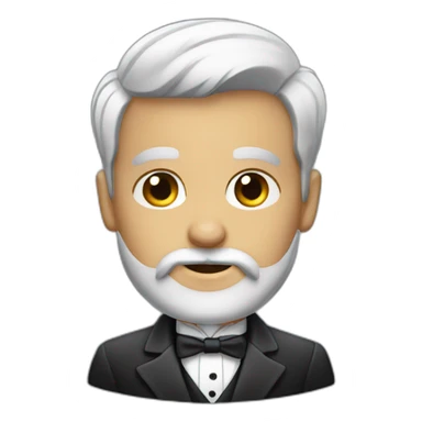 Butler with beard sticker