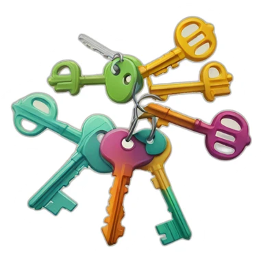 bunch of retro keys sticker