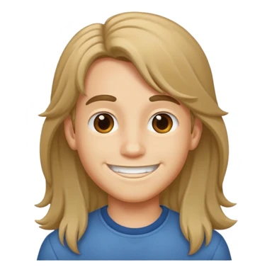 Make a boy with little long hair sticker