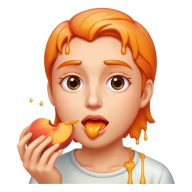 Smacking peach  sticker