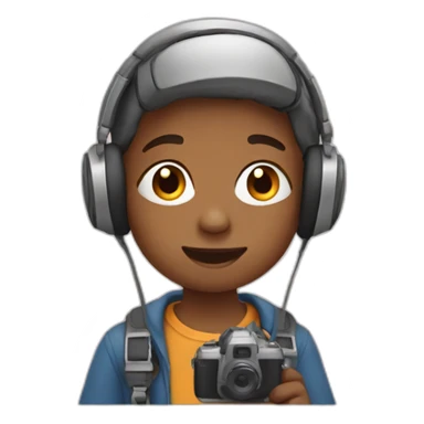 Kid making videos sticker