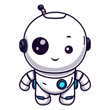 AI robot with different emotions sticker