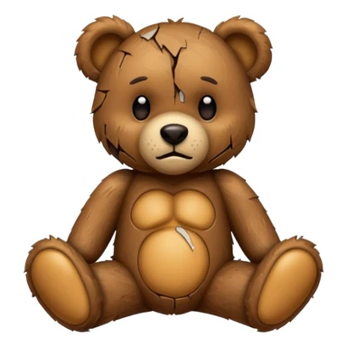 Hurt teddy bear sticker