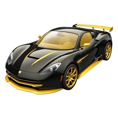 a sleek black gold yellow sticker