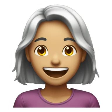 A girl laughing hard sticker