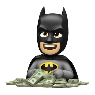 Batman counting money sticker
