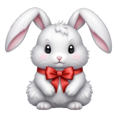rabbit with a ribbon sticker