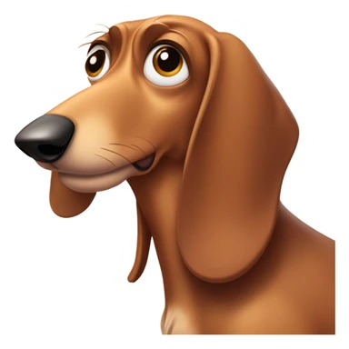 Sad sausage dog sticker