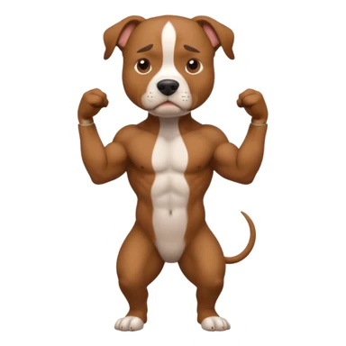 Pibble standing on two legs sticker