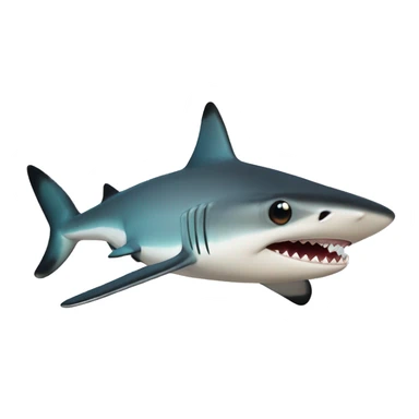 Cute Black tip reef shark sticker
