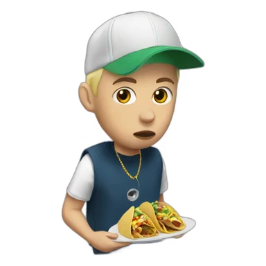 Eminem eating tacos sticker