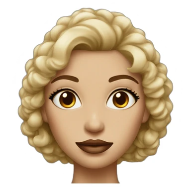 Woman with voluminous and natural lips. Very pretty sticker