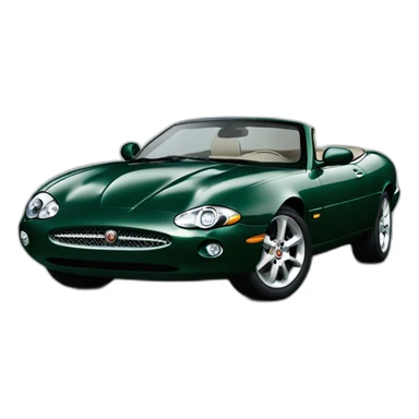  Dark green 1997 Jaguar XK8 convertible sticker