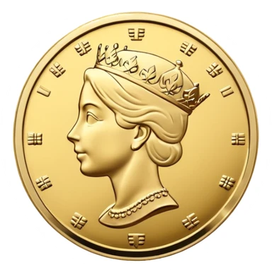 A BRITISH POUND COIN sticker