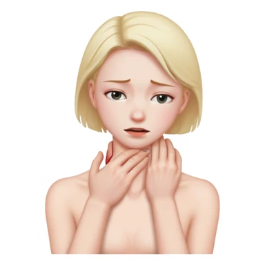 Arms chocking neck sticker