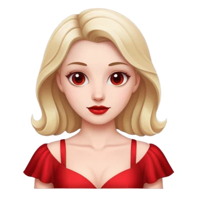 white conservative woman in full red dress sticker