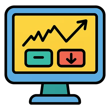 terminal icon in the style of a trading platform, minimalist design sticker