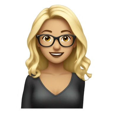 blonde girl wearing glasses dancing bachata sticker