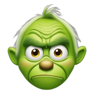 Jim Carrey grinch with disgust face  sticker