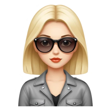 a cool girl with sunglasses and confident pose sticker