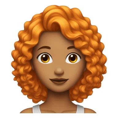 chica con cabello color naranja, cabello rizado, y piel blanca  sticker