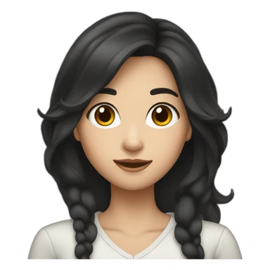 Whitney Lau, long dark hair, woman with Phone sticker