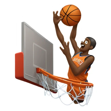 Dunking a basketball  sticker