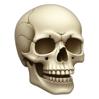 Human skull sticker