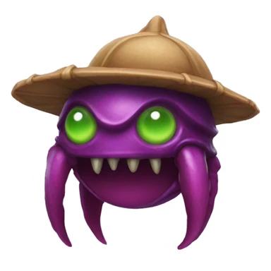 a zergling with a hat sticker