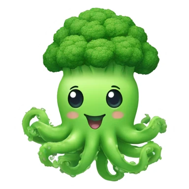 Kawaii broccoli octopus sticker