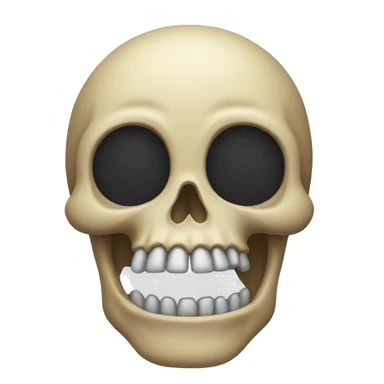 Goofy ahh looking skull sticker