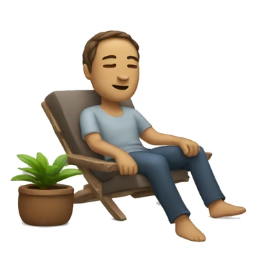 relaxing person sticker