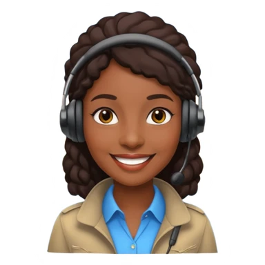 City Tour Guide black woman  sticker