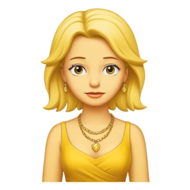 lisa Simpson yellow dress with neckless sticker