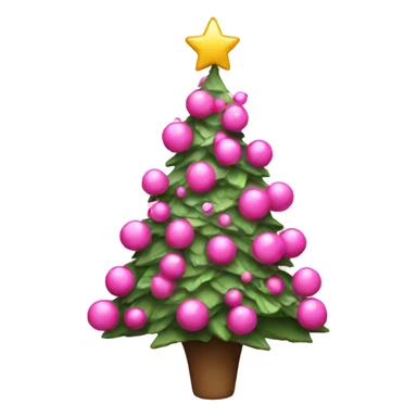 pink christmas tree  sticker