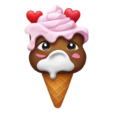 Heart with ice cream  sticker