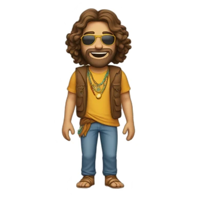 Hippie-guy sticker