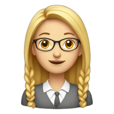 English teacher girl sticker