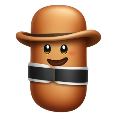 Sausage wearing a top hat sticker