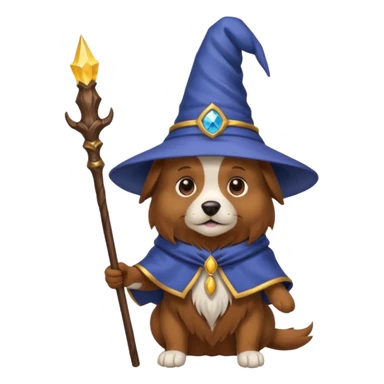 Dog wizard sticker