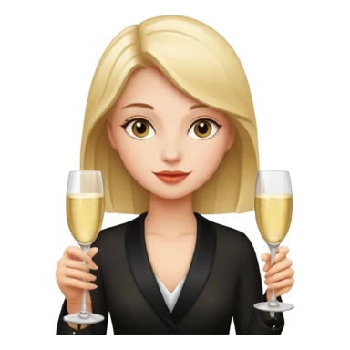 girl with sampine glass sticker