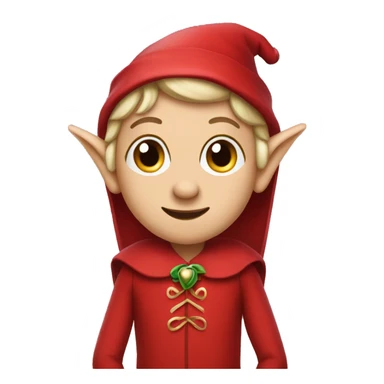 Elf dressed in red  sticker