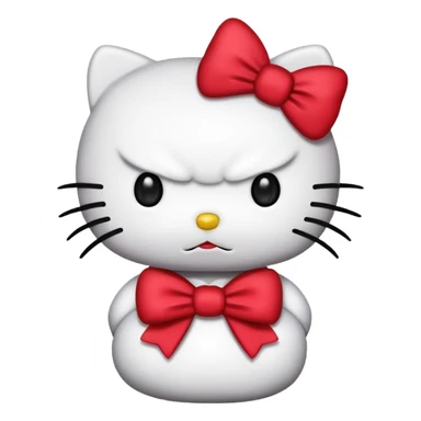 Angry hello kitty  sticker