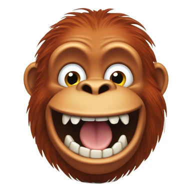 an orangutan biting the curb sticker