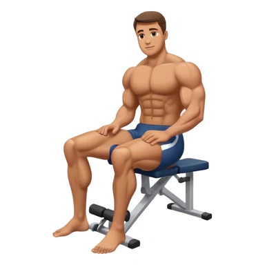 guy doing seated leg-extension sticker